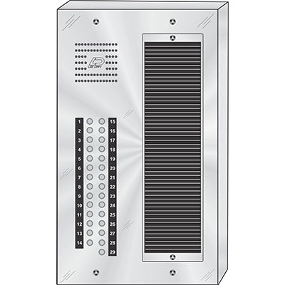 CS-29S 29 Button Surface Mount  CENTURION™ Stainless Steel Apartment Entry Panel  Round Metal Button Style Vandal-Proof Intercom Lobby Panels