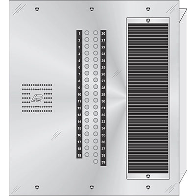 CS-039 39 Button Flush Mount  CENTURION™ Stainless Steel Apartment Entry Panel  Round Metal Button Style Vandal-Proof Intercom Lobby Panels