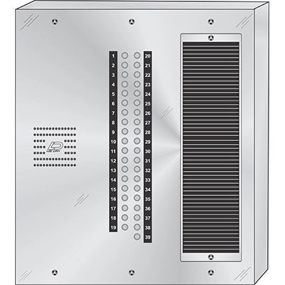 CS-039S 39 Button Surface Mount  CENTURION™ Stainless Steel Apartment Entry Panel  Round Metal Button Style Vandal-Proof Intercom Lobby Panels
