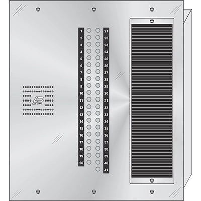 CS-041 41 Button Flush Mount  CENTURION™ Stainless Steel Apartment Entry Panel  Round Metal Button Style Vandal-Proof Intercom Lobby Panels