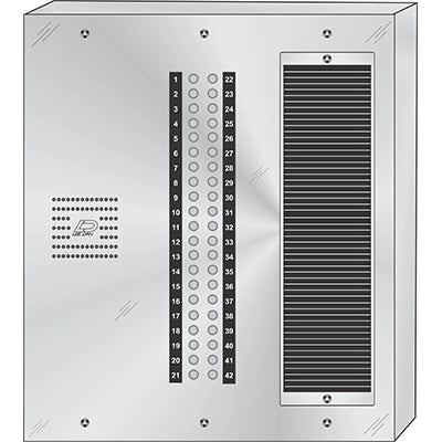 CS-042S 42 Button Surface Mount  CENTURION™ Stainless Steel Apartment Entry Panel  Round Metal Button Style Vandal-Proof Intercom Lobby Panels
