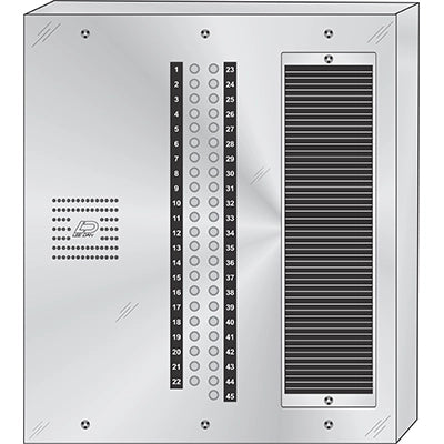 CS-045S 45 Button Surface Mount  CENTURION™ Stainless Steel Apartment Entry Panel  Round Metal Button Style Vandal-Proof Intercom Lobby Panels