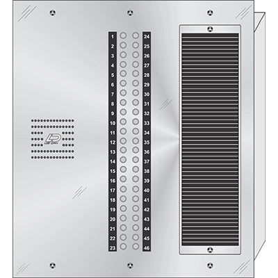 CS-046 46 Button Flush Mount  CENTURION™ Stainless Steel Apartment Entry Panel  Round Metal Button Style Vandal-Proof Intercom Lobby Panels
