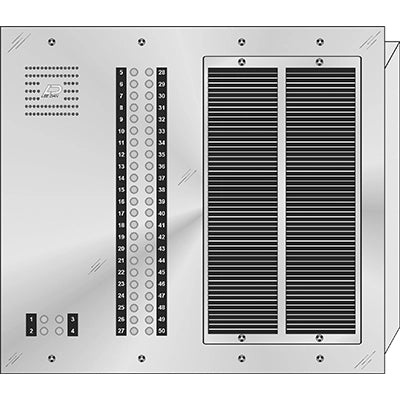 CS-050 50 Button Flush Mount  CENTURION™ Stainless Steel Apartment Entry Panel  Round Metal Button Style Vandal-Proof Intercom Lobby Panels