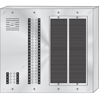 CS-054S 54 Button Surface Mount  CENTURION™ Stainless Steel Apartment Entry Panel  Round Metal Button Style Vandal-Proof Intercom Lobby Panels