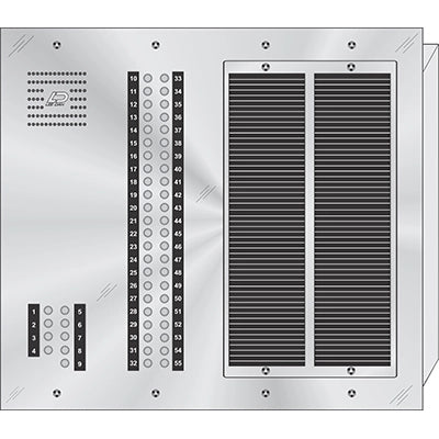 CS-055 55 Button Flush Mount  CENTURION™ Stainless Steel Apartment Entry Panel  Round Metal Button Style Vandal-Proof Intercom Lobby Panels