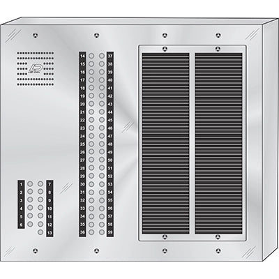 CS-059S 59 Button Surface Mount  CENTURION™ Stainless Steel Apartment Entry Panel  Round Metal Button Style Vandal-Proof Intercom Lobby Panels