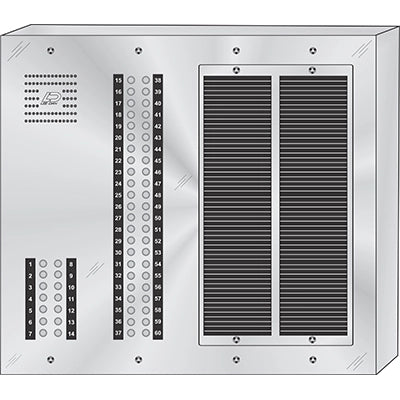CS-060S 60 Button Surface Mount  CENTURION™ Stainless Steel Apartment Entry Panel  Round Metal Button Style Vandal-Proof Intercom Lobby Panels