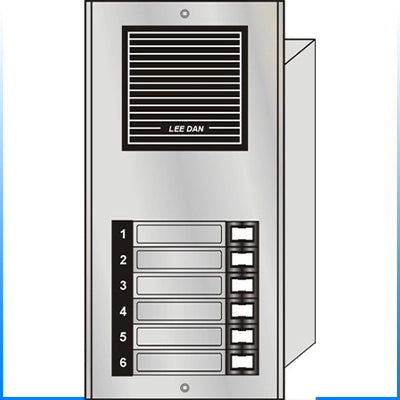 ES-006 6 Button Flush Mount  Style 'E'™ Economy Style Apartment Lobby Panel