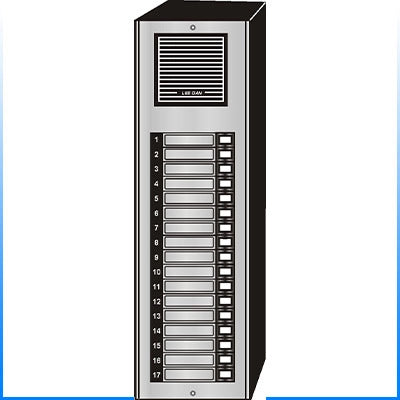 ES-017S 17 Button Surface Mount Style 'E'™ Economy Style Apartment Lobby Panel