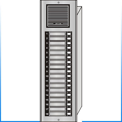 ES-018 18 Button Flush Mount  Style 'E'™ Economy Style Apartment Lobby Panel