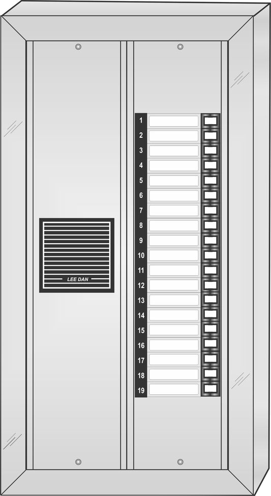 ES-019S 19 Button Surface Mount  Style 'E'™ Economy Style Apartment Lobby Panel