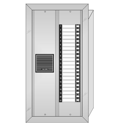 ES-021 21 Button Flush Mount  Style 'E'™ Economy Style Apartment Lobby Panel