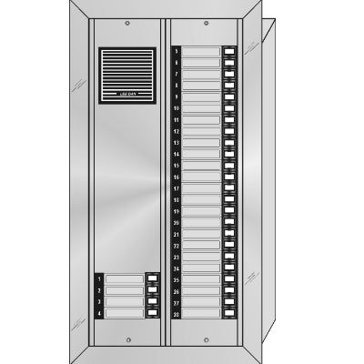 ES-028 28 Button Flush Mount  Style 'E'™ Economy Style Apartment Lobby Panel