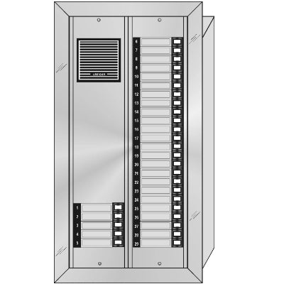 ES-029 29 Button Flush Mount  Style 'E'™ Economy Style Apartment Lobby Panel