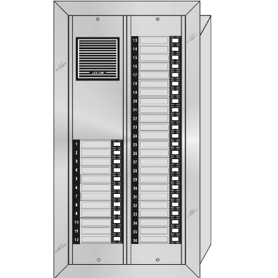 ES-036 36 Button Flush Mount  Style 'E'™ Economy Style Apartment Lobby Panel