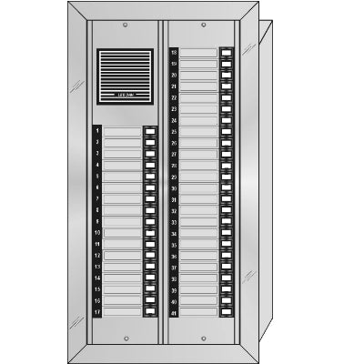 ES-041 41 Button Flush Mount Style 'E'™ Economy Style Apartment Lobby Panel