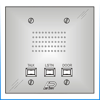 IR-207 4-Wire Flush Mount  Stainless Steel 2-Gang Apartment Intercom Station