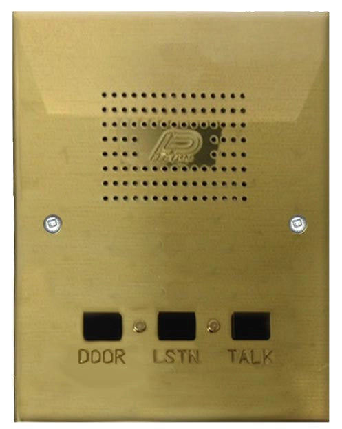 IR-444BR 4-Wire Surface Mount  Solid Polished Brass Apartment Intercom Station