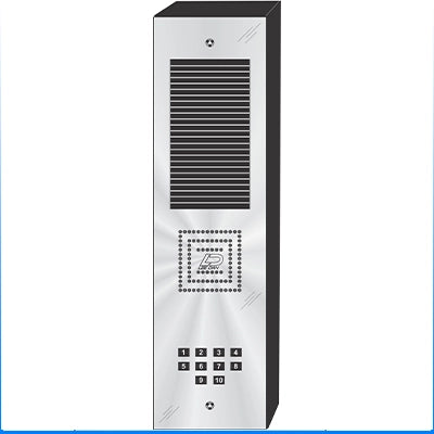 MS-010S 10 Button Surface Mount  MILLENNIUM™ Stainless Steel Apartment Lobby Panel