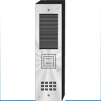 MS-012S 12 Button Surface Mount  MILLENNIUM™ Stainless Steel Apartment Lobby Panel