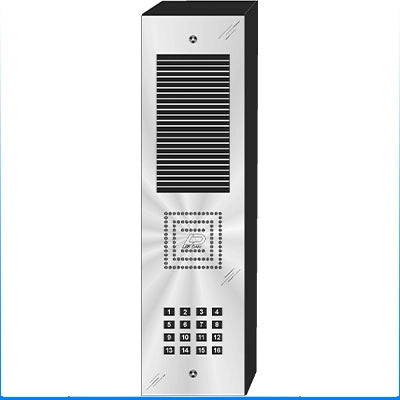 MS-016S 16 Button Surface Mount  MILLENNIUM™ Stainless Steel Apartment Lobby Panel