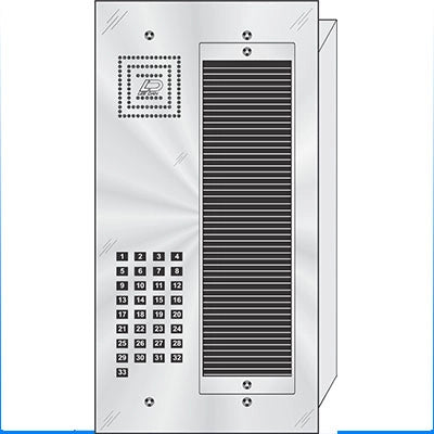 MS-033 33 Button Flush Mount  MILLENNIUM™ Stainless Steel Apartment Lobby Panel