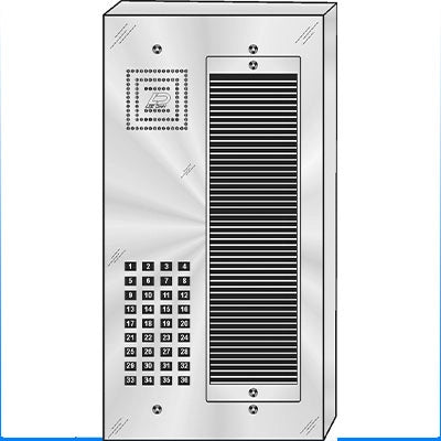 MS-036S 36 Button Surface Mount  MILLENNIUM™ Stainless Steel Apartment Lobby Panel