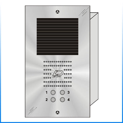 QS-004 4 Button Flush Mount  QUANTUM™ Stainless Steel Apartment Lobby Panel