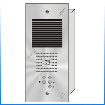 QS-005 5 Button Flush Mount  QUANTUM™ Stainless Steel Apartment Lobby Panel