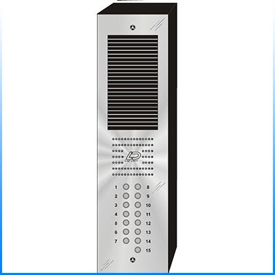 QS-015S 15 Button Surface Mount  QUANTUM™ Stainless Steel Apartment Lobby Panel