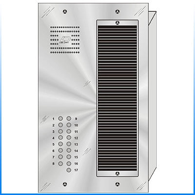QS-017 17 Button Flush Mount  QUANTUM™ Stainless Steel Apartment Lobby Panel