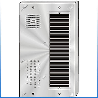 QS-017S 17 Button Surface Mount  QUANTUM™ Stainless Steel Apartment Lobby Panel