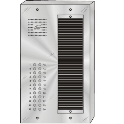 QS-024S 24 Button Surface Mount  QUANTUM™ Stainless Steel Apartment Lobby Panel