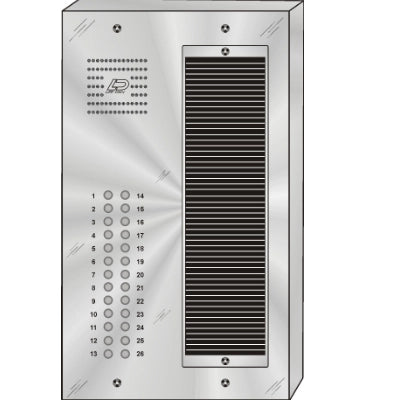 QS-026S 26 Button Surface Mount  QUANTUM™ Stainless Steel Apartment Lobby Panel