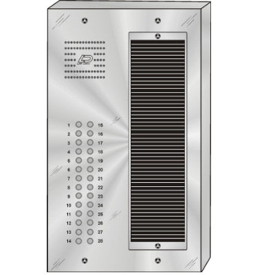QS-028S 28 Button Surface Mount  QUANTUM™ Stainless Steel Apartment Lobby Panel
