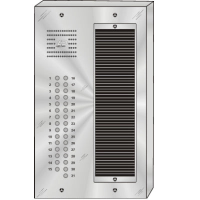 QS-031S 31 Button Surface Mount  QUANTUM™ Stainless Steel Apartment Lobby Panel