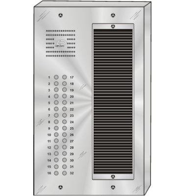 QS-032S 32 Button Surface Mount  QUANTUM™ Stainless Steel Apartment Lobby Panel