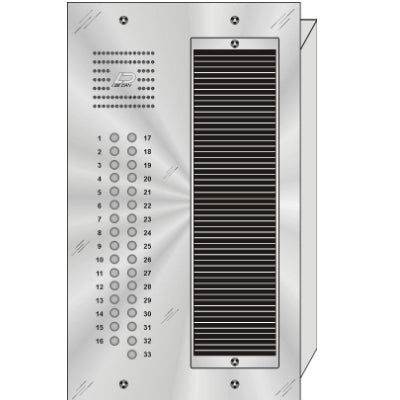 QS-033 33 Button Flush Mount  QUANTUM™ Stainless Steel Apartment Lobby Panel