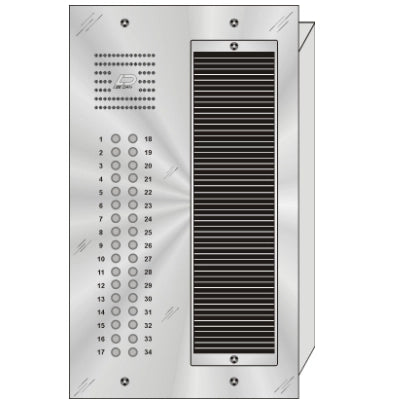 QS-034 34 Button Flush Mount  QUANTUM™ Stainless Steel Apartment Lobby Panel