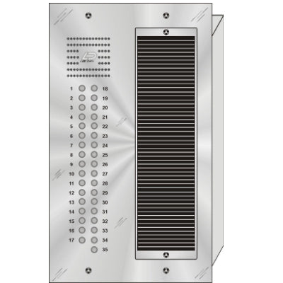 QS-035 35 Button Flush Mount  QUANTUM™ Stainless Steel Apartment Lobby Panel