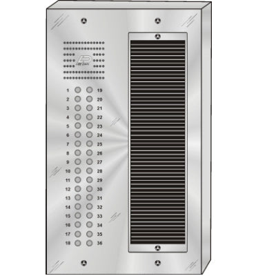 QS-036S 36 Button Surface Mount  QUANTUM™ Stainless Steel Apartment Lobby Panel