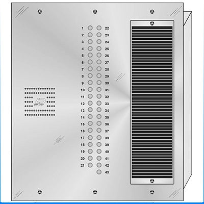 QS-043 43 Button Flush Mount  QUANTUM™ Stainless Steel Apartment Lobby Panel