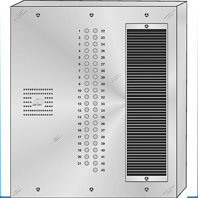 QS-043S 43 Button Surface Mount  QUANTUM™ Stainless Steel Apartment Lobby Panel