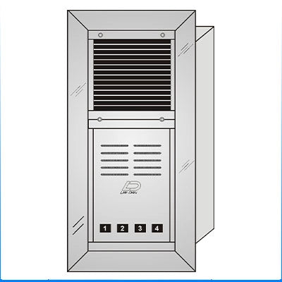 VS-004T 4 Button Flush Mount  VAN-GUARD™ Vandal-Resistant Apartment Entry Panel  Heavy Extruded Aluminum Durable Intercom Lobby Panels