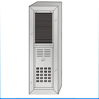 VS-020ST 20 Button Surface Mount  VAN-GUARD™ Vandal-Resistant Apartment Entry Panel  Heavy Extruded Aluminum Durable Intercom Lobby Panels