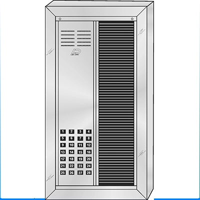 VS-028ST 28 Button Surface Mount  VAN-GUARD™ Vandal-Resistant Apartment Entry Panel  Heavy Extruded Aluminum Durable Intercom Lobby Panels