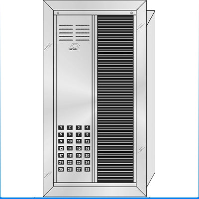 VS-028T 28 Button Flush Mount  VAN-GUARD™ Vandal-Resistant Apartment Entry Panel  Heavy Extruded Aluminum Durable Intercom Lobby Panels