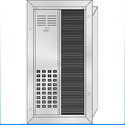 VS-036T 36 Button Flush Mount  VAN-GUARD™ Vandal-Resistant Apartment Entry Panel  Heavy Extruded Aluminum Durable Intercom Lobby Panels