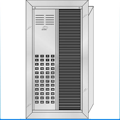 VS-048T 48 Button Flush Mount  VAN-GUARD™ Vandal-Resistant Apartment Entry Panel  Heavy Extruded Aluminum Durable Intercom Lobby Panels